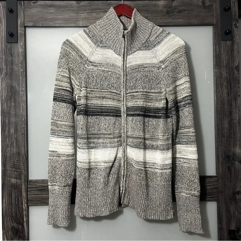 Eddie Bauer Grandmacore Women's PM Cotton Sweater Cardigan Chunky Full Zip